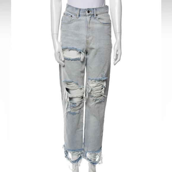 Retrofete Maggie two tone distressed jeans light wash 24 - Picture 1 of 12
